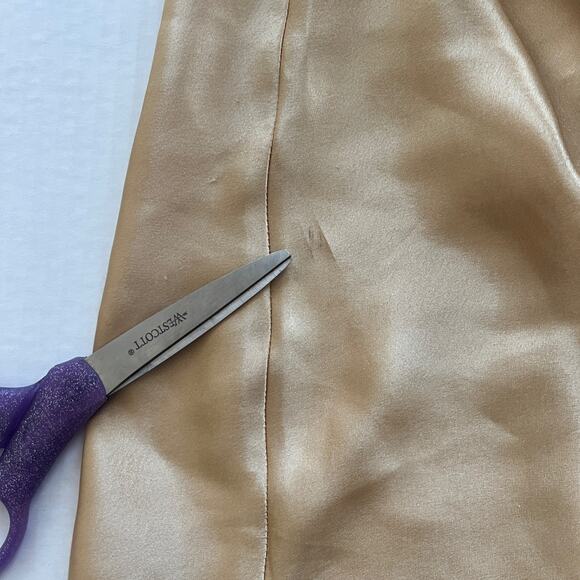 Vtg Y2K Satin Lace Babydoll Tank Coquette Fairy Whimsical Whimsigoth Sz 34 Boho - Picture 8 of 9